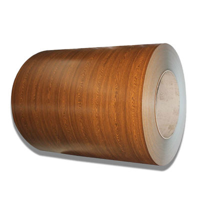3003H24 H26 الملفات الألومنيوم PVDF جدار سقف ورقة الطباعة طلاء طلاء خشب الحبوب 50 سنة الضمان طلاء طلاء طلاء