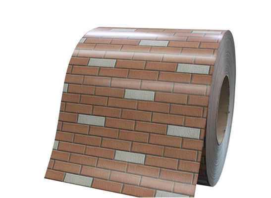 JIS G3321 0.45mm الطوب الحبوب PPGI PPGL المرسومة مسبقًا غالفالوم الفولاذية الملفوفة الجدارية الاستخدام 20 سنة ضمان