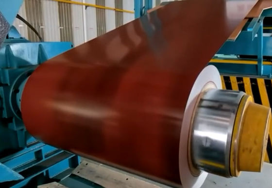 0.38 * 1000mm طلاء مسبق لفائف الصلب المغلف PPGI PPGL RAL8004 لون بني النحاس