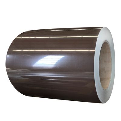 HDP Valspar مخصصة بني 0.50-1.0mm Z275 PPGI طلاء ملون مسبق لفائف الفولاذ DX51D لللوحات السطحية