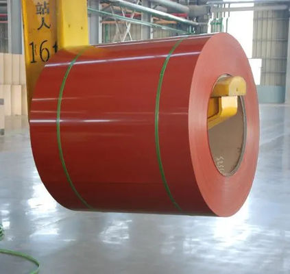 اللون الأحمر Z225 0.75 * 1220 PPGI ملفات الفولاذ المسبقة الطلاء HDP S320GD المعيار الأوروبي EN10169