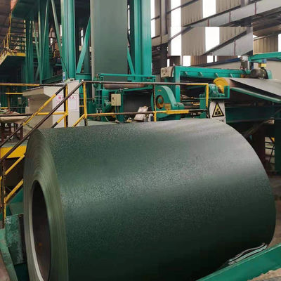 الدرجة 50 Z275 PPGI RAL6020 0.50 × 1250 HDP PVDF 30 عامًا متطاطي بطاقة الفولاذ المنسوجة طلاء سقف معدني من الفولاذ المغلف