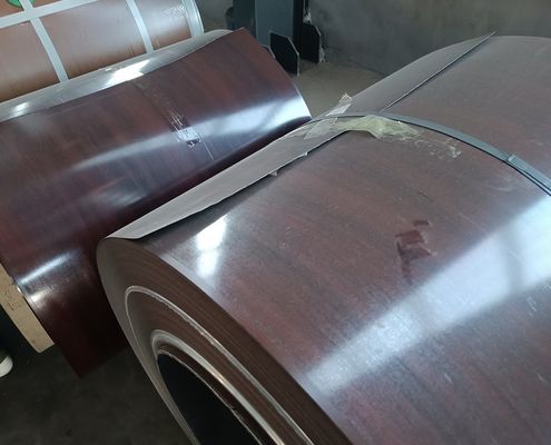 0.48mm Printech PPGI نمط الحبوب الخشبية المطبوعة المصممة الملفوفات الفولاذية المعلبة مخصصة مقاومة التآكل الدائمة