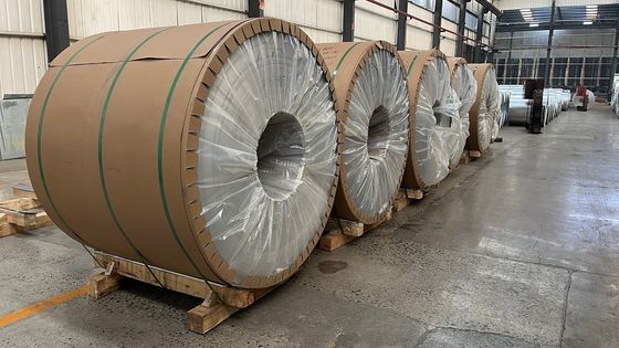 3003H24 H26 ASTM B209 سبيكة الألومنيوم المعدنية الملونة بالألوان المغطاة بالأزرق ورق الألومنيوم الملفوفات هيكل الطائرات