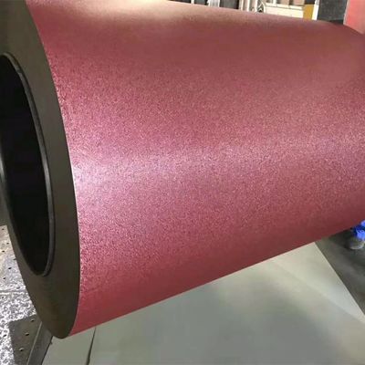 RAL3005 0.50*1250 PPGI HDP Z275 30 سنة Matt Textured Sherwin Williams طلاء سقف معدني من الفولاذ المتجلي