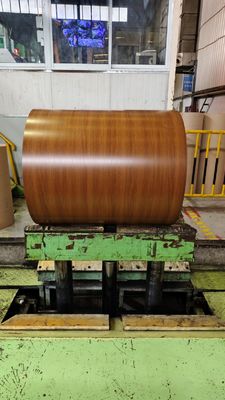 الدرجة 50 HDP 0.60mm Walnut طلاء Galvalume الفولاذ الملفوف