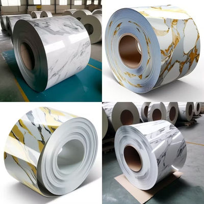 PVDF AkzoNobel الملفات الفولاذية الرخامية المطبوعة لللوحات الزخرفية للمنازل ومباني الفيلات